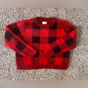 NWOT Harper Heritage Buffalo Check Cropped Sweater Size M